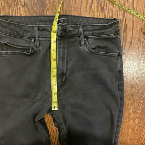 Just Black faded black womens skinny stretchy with raw hem jeans size 28 - Picture 5 of 10